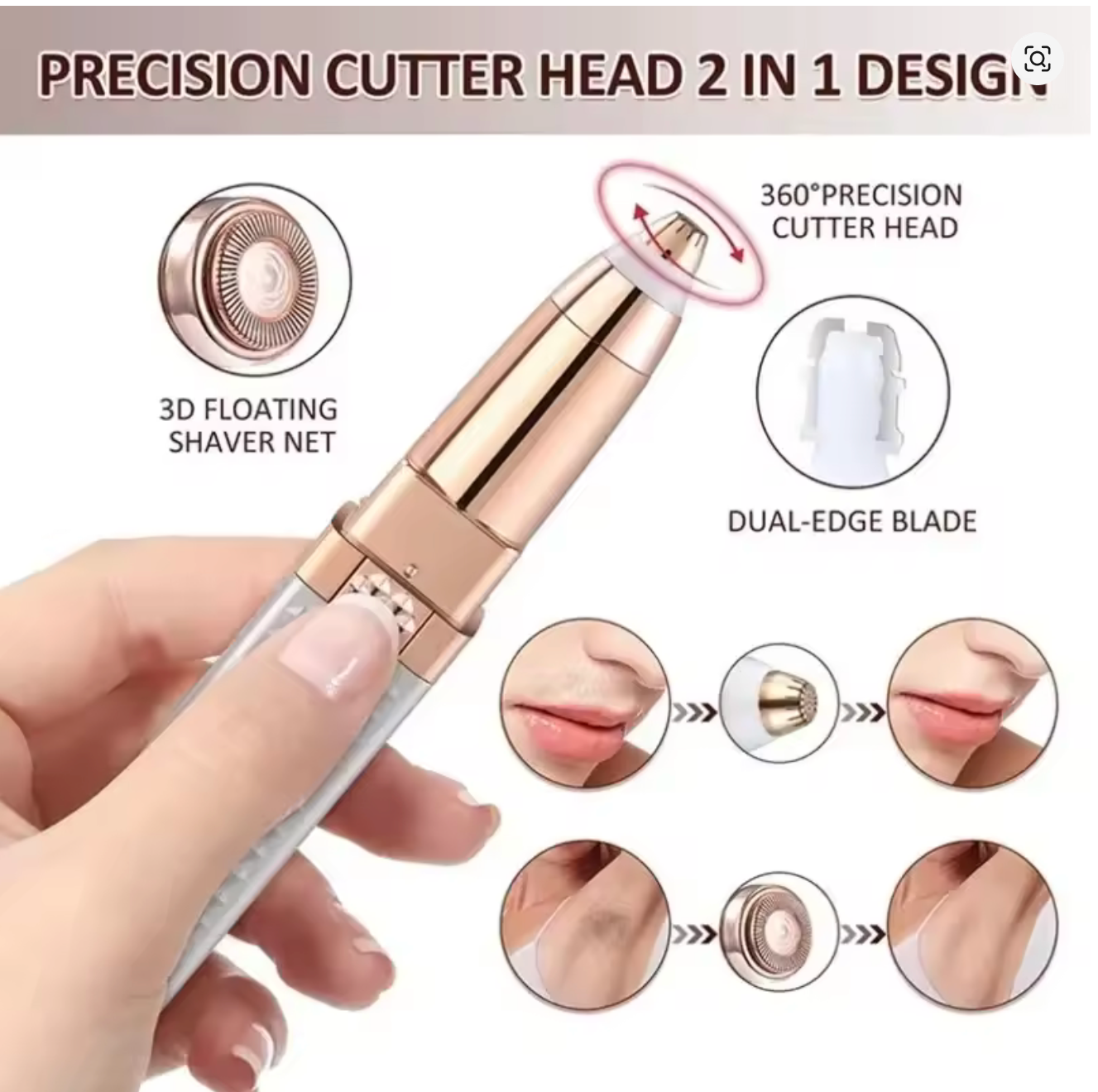 FlawlesssTouch™ 2-in-1 Facial & Eyebrow Trimmer
