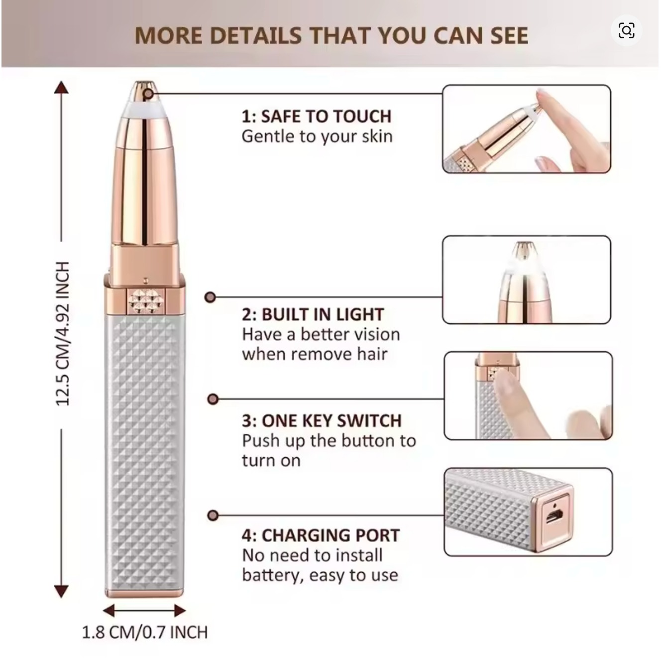 FlawlesssTouch™ 2-in-1 Facial & Eyebrow Trimmer